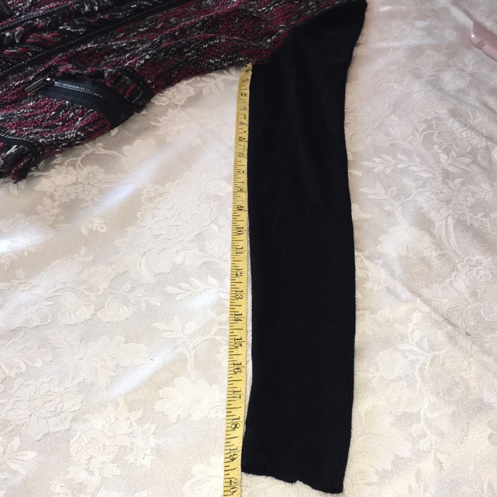 Cache, Blk/Red, Zip Up Sweater, Size Med. - image 7
